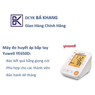 Máy đo huyết áp bắp tay Yuwell YE650D đọc kết quả bằng giọng nói