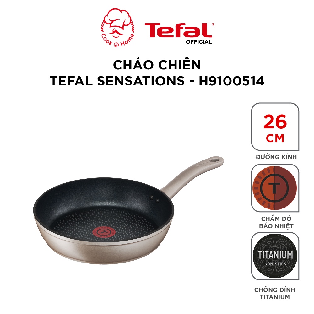 Chảo chiên Tefal Sensations size 24, 26, 28cm - H9100414/H9100514/H9100614