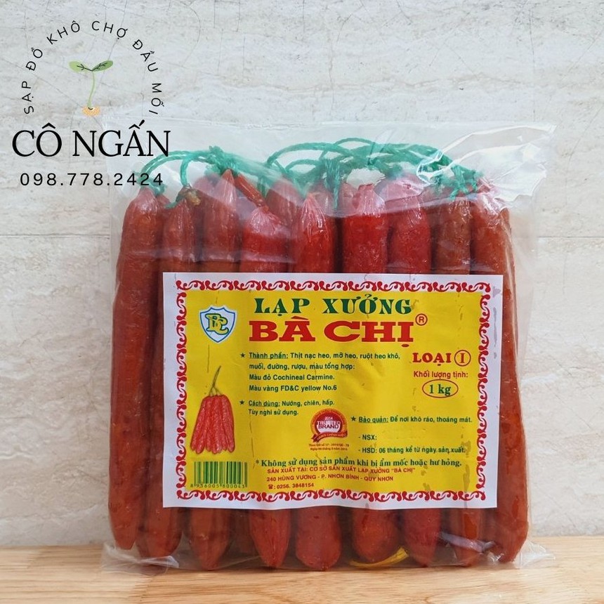 Lạp xưởng bà chị loại 1 bịch 1kg|Ảnh thật|Nông sản cô Ngấn