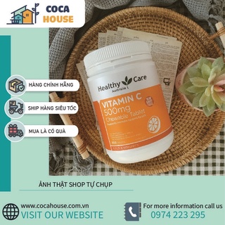 ❤Hàng sẵn❤ Viên C nhai Healthy Care Vitamin C 500mg 500 viên❤️Hàng chính hãng, đủ bill & tem chemist❤️ tăng đề kháng