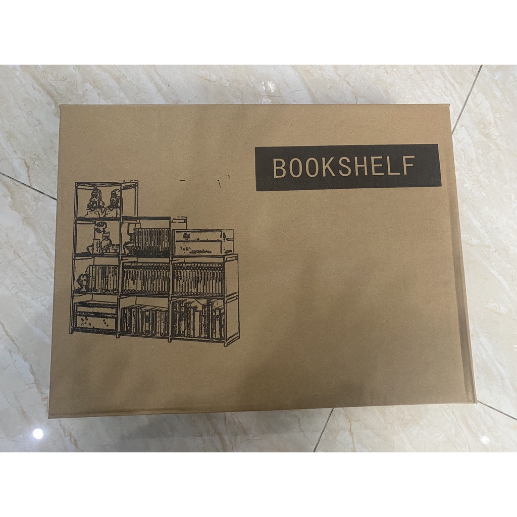 Kệ sách khung inox,3 buồng 9 ngăn chắc chắn