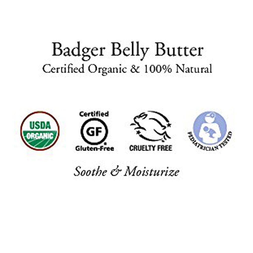 Badger - Sáp Hữu Cơ Chống Rạn Da Cho Mẹ Bầu - Belly Butter - 56gr [USDA Organic]