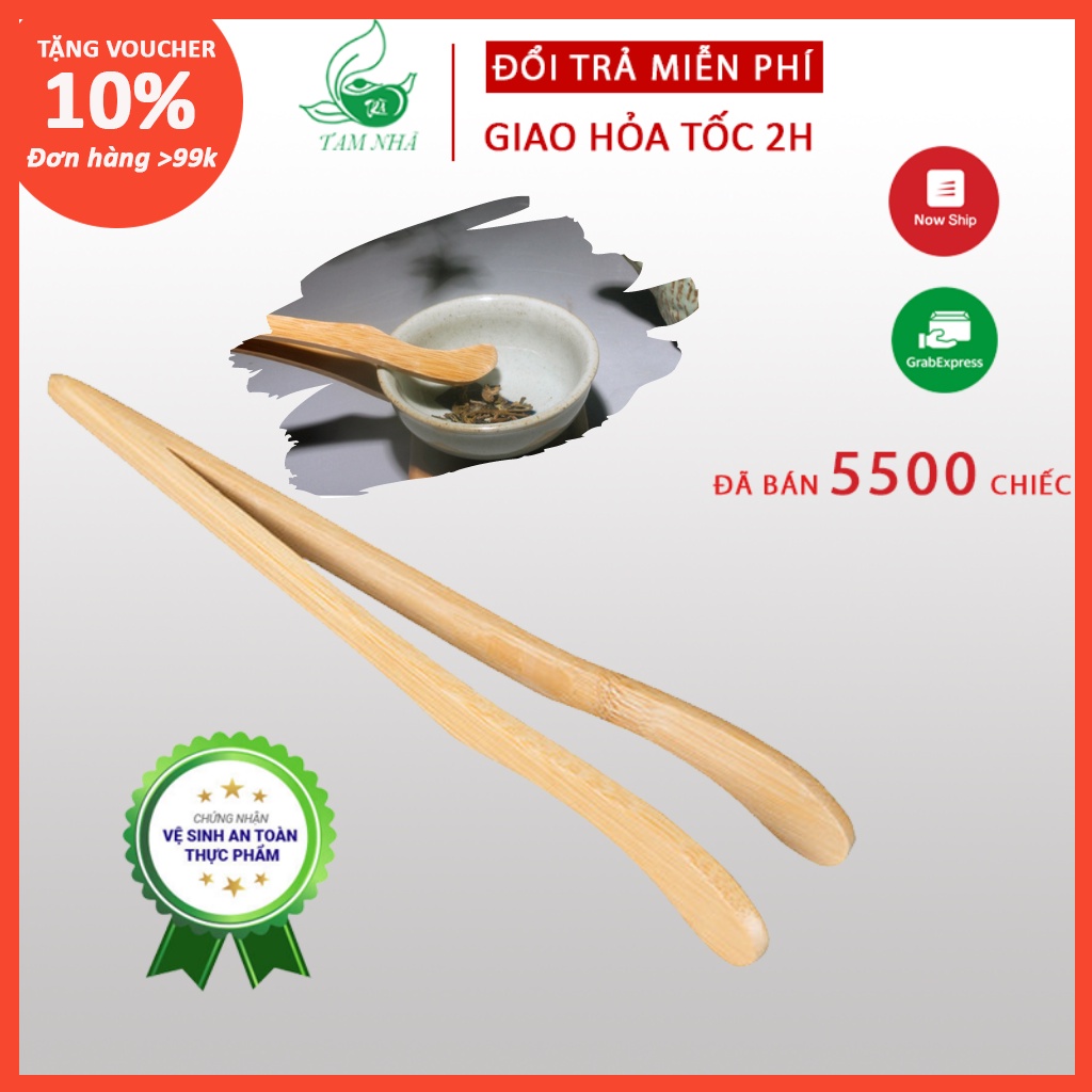 Kẹp Chén Trà Tre Tam Nhã - Lịch Sự, Sang Trọng, Than Thiện Môi Trường