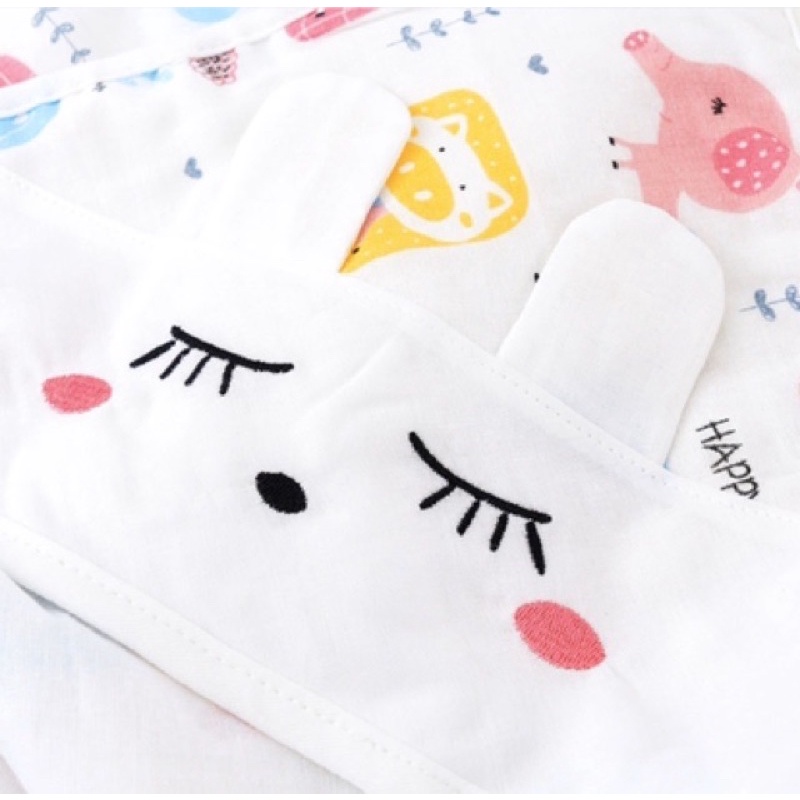 Khăn ủ choàng xô 4 lớp có đai cho bé hàng cao cấp