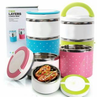 Hộp cơm giữ nhiệt 2 tầng lunch box 930ml