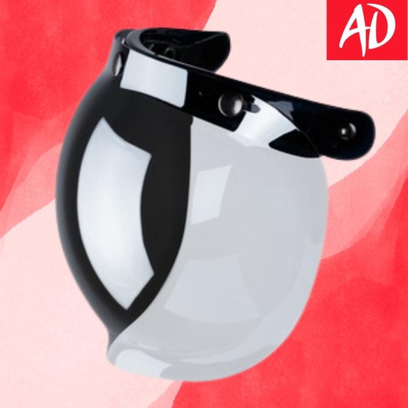 Kính bubble SOL gắn mũ bảo hiểm 3/4 và fullface GƯƠNG BẠC chống chói làm diệu ánh sáng mặt trời