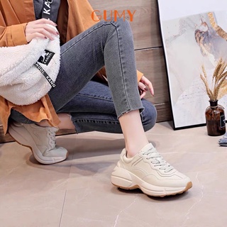 Giày thể thao nữ độn đế trắng A195