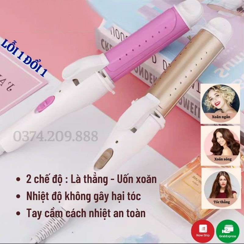 Máy Uốn Tóc Mini Máy Làm Tóc Duỗi Tóc Đa Năng 2in1 Nhỏ Gọn Cao Cấp Moda.H
