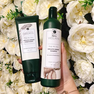 Bộ gội xả gừng weilaya 400ml trắng & thuốc bắc