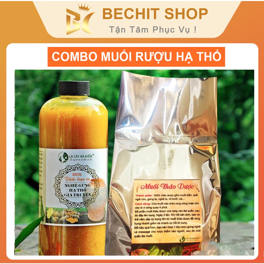 Combo 1 Muối Chườm Thảo Dược + 1 Cốt Gừng Nghệ Gấc Hạ Thổ Tặng Đai Đựng Muối 60k Dưỡng Trắng Da Giảm Bụng Săn Eo Mờ Thâm
