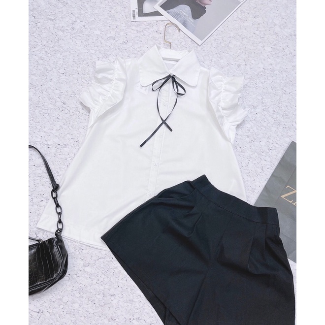 SET BỘ ÁO SƠ MI TRẮNG PHỐI CHÂN SHORT