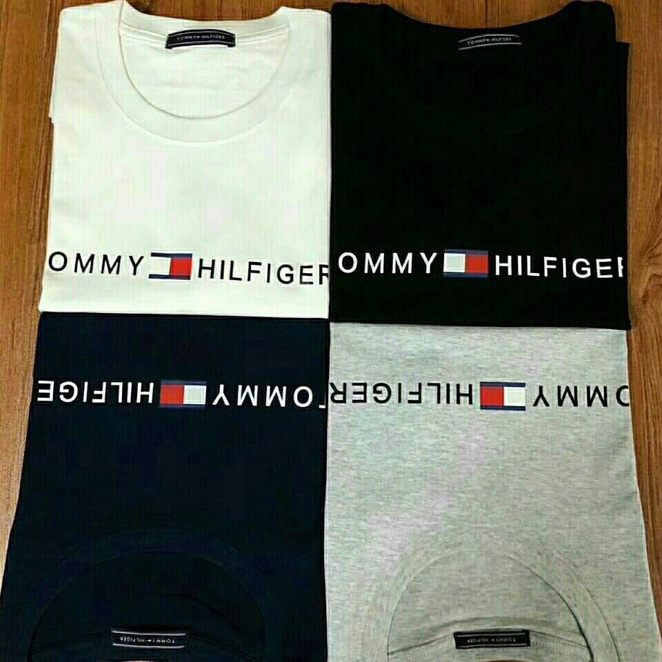 Áo Thun Cotton Tay Ngắn Cổ Tròn Dáng Rộng In Chữ Tommy Thời Trang Cho Nam Và Nữ