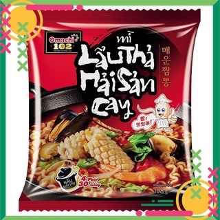 MÌ LẨU THẢ HẢI SẢN CAY OMACHI 102 GÓI 108G