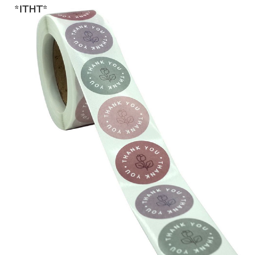 Set 500 Miếng Dán Niêm Phong Bao Bì Quà In Chữ Thank You Độc Đáo Tiện Dụng
