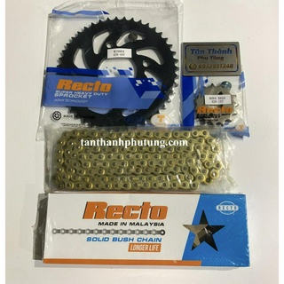 Nhông sên đĩa RECTOR Winner, Winner X- Nhông 14/15T, Đĩa 44T, Sên 428 9ly