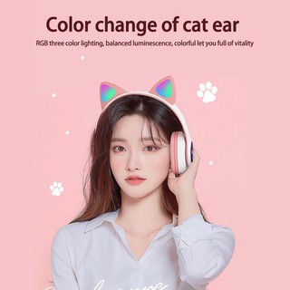 Tai Nghe Hình Tai Mèo Có Đèn Led Gấp Được 1 Cái