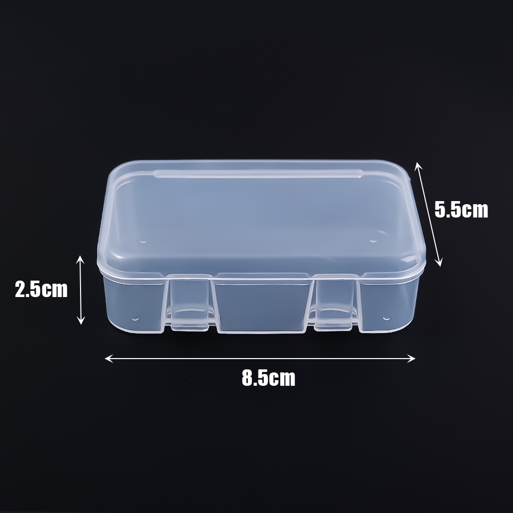 1 Hộp Nhựa Trong Suốt Đựng Trang Sức Hình Chữ Nhật Có Nắp Đậy