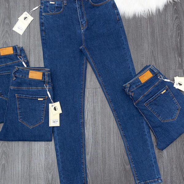 Quần Jean Ôm Skinny Lưng Cao Màu Tối J0290
