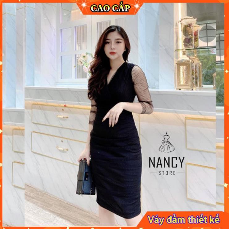 Đầm váy nữ body cao cấp sang trọng tay lửng dự tiệc sang chảnh Nancy A4 👗 *