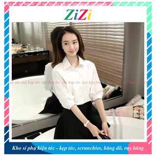 Sơ Mi Nữ ZIZI Áo Cổ Cồn Tay Bồng