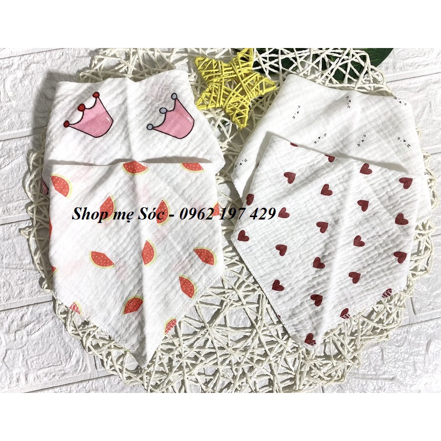Yếm Sợi Tre Nhăn Babybee Có Cúc Bấm Cao Cấp Siêu Thấm Hút