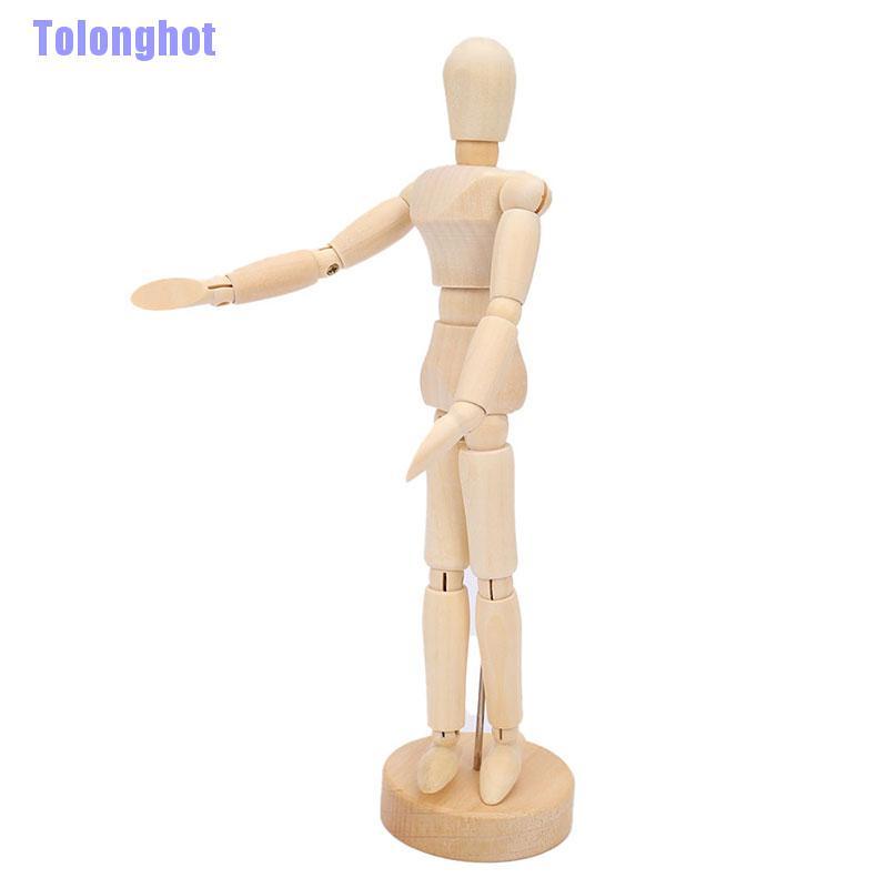 Mô hình búp bê ma nơ canh có khớp bằng gỗ dành cho trang trí nhà cửa vẽ tranh họa sĩ
