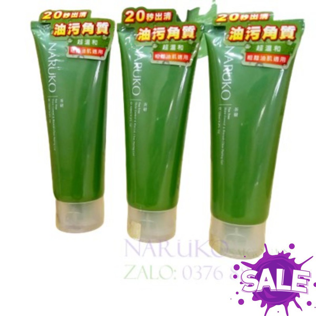 TẨY DA CHẾT NARUKO TRÀM TRÀ CHÍNH HÃNG ĐÀI LOAN Tea Tree Shine Control and Blemish Clear Peeling Gel 120 gr