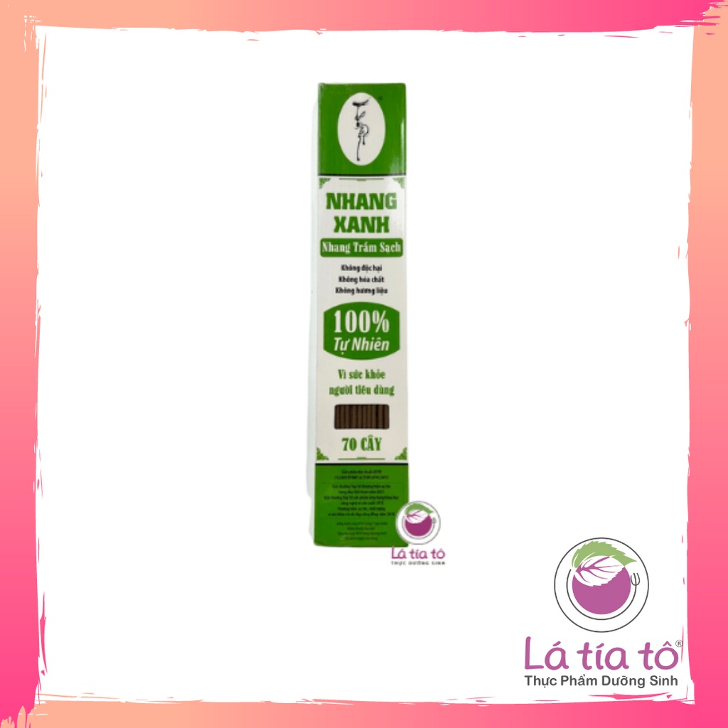 NHANG XANH 100% TỰ NHIÊN HỘP 70 CÂY - LÁ TÍA TÔ