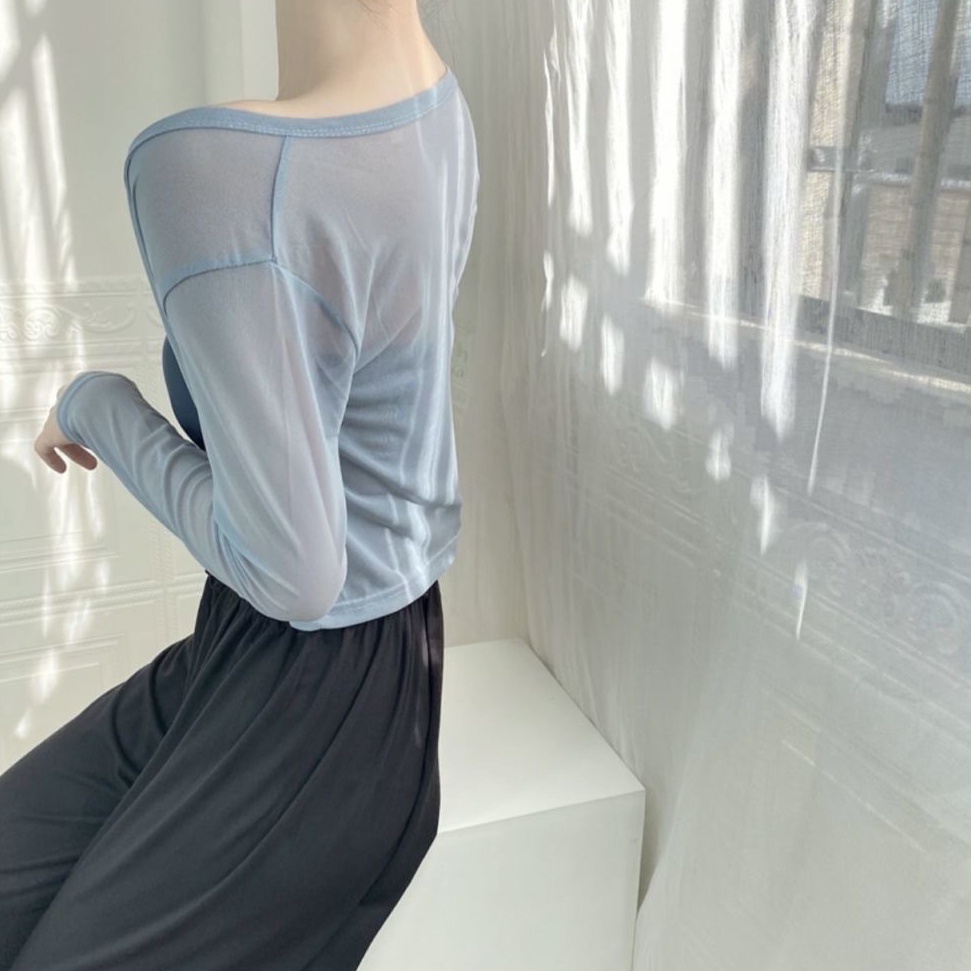 Áo Khoác Lụa Mỏng Màu Sắc Trơn Thời Trang Mùa Hè Dành Cho Nữ