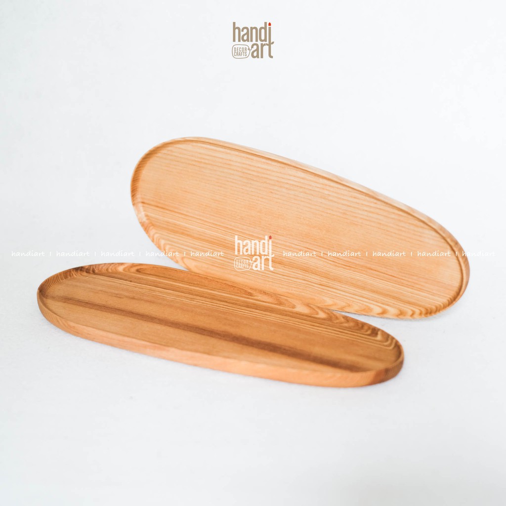 Khay gỗ hình quả trứng - Khay gỗ tự nhiên - Egg-shaped wooden platter