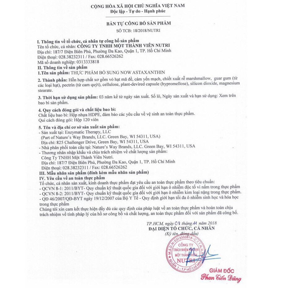 VITAMIN Astaxanthin | Tăng Sức Đề Kháng Extra Strength Now Astaxanthin    - Hàm Lượng Cao -Hãng Mỹ