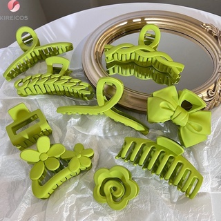 Gấp tóc kẹp tóc tông xanh chuối ngọt ngào hot trend hàn quốc