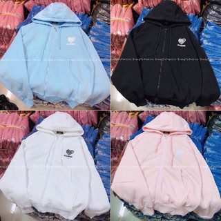 áo hoodie zip thêu trái tim M358 [Hình thật 💯]