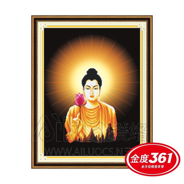 Tranh thêu chữ thập 3d Phật Tổ Như Lai AL.30260  45x60  chưa thêu