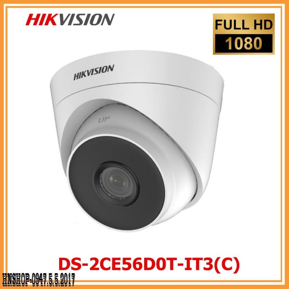 Camera HDTVI Dome 2MP Hikvision DS-2CE56D0T-IT3(C) Full HD Chính hãng