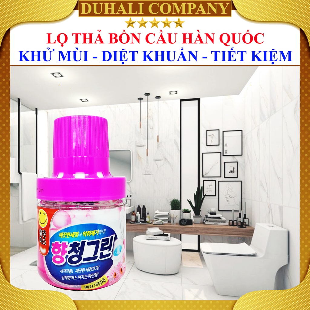 [BỘ 2] Lọ Thả Bồn Cầu - Cốc Thả Bồn Cầu Hàn Quốc - Tẩy Toilet - Khử Mùi Toilet - Diệt Khuẩn, Sạch Bệ Xí, Thơm - DUHALI