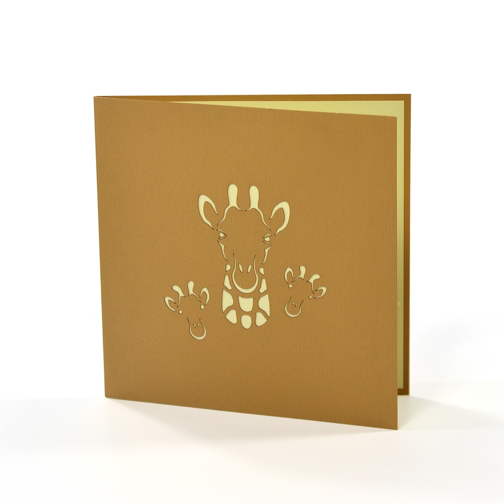 Thiệp 3D Hươu cao cổ, Chuột phô mai, thiệp nổi HMG, handmade popup-card nhiều mẫu độc đáo