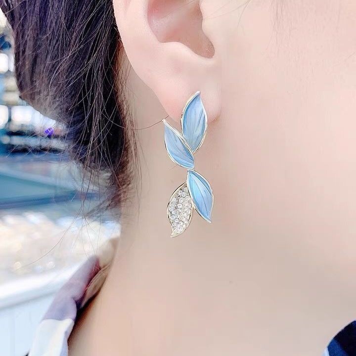 Bông Tai Hình Lá Thời Trang Hàn Quốc 2022 Cho Nữ