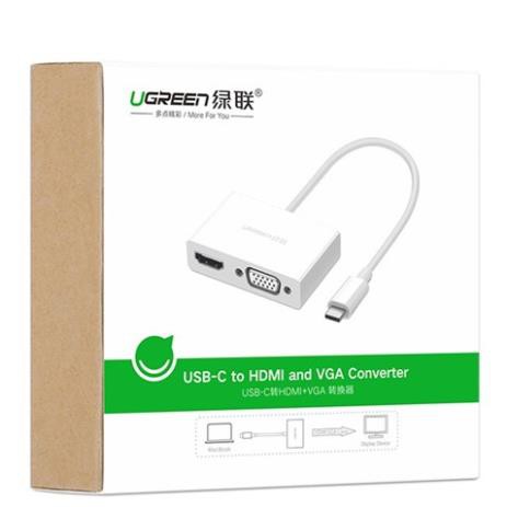 Bộ chuyển đổi USB-C sang HDMI + VGA Ugreen 30843