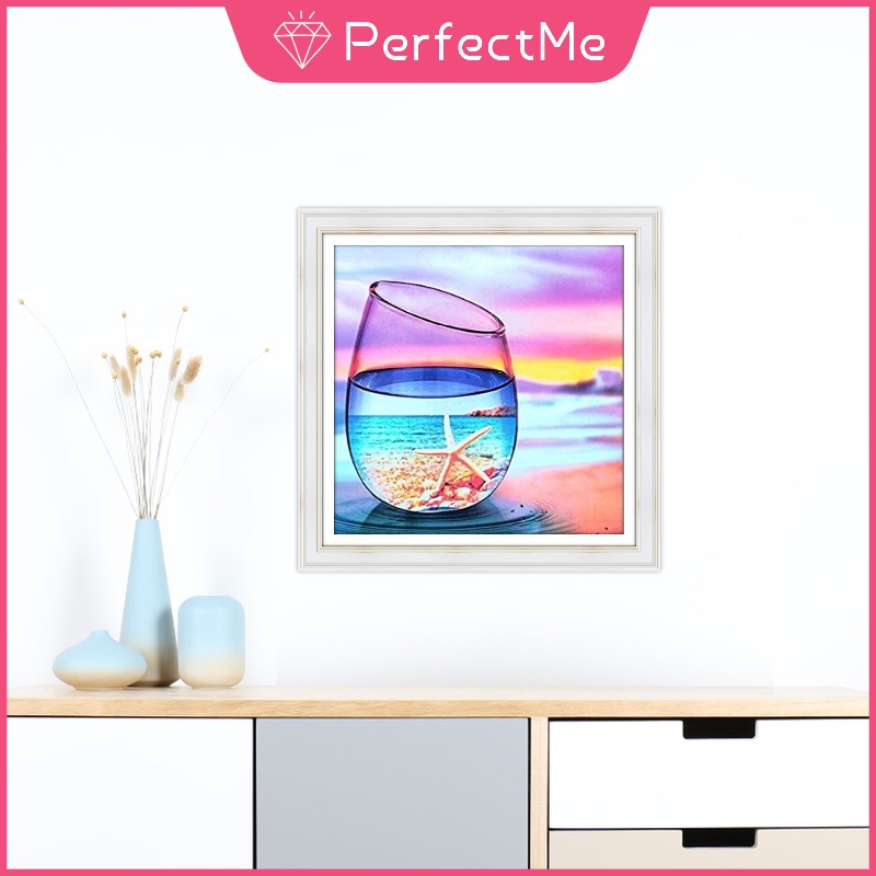 Bộ tranh đính đá 5d tự làm 30*30cm hình phong cảnh trang trí tường