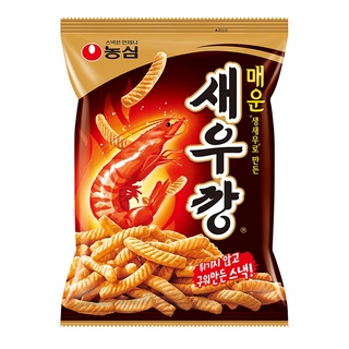 Bánh snack tôm cay nongshim 90g - 매운새우깡 - bim bim ăn vặt hàn quốc - hàng nội địa