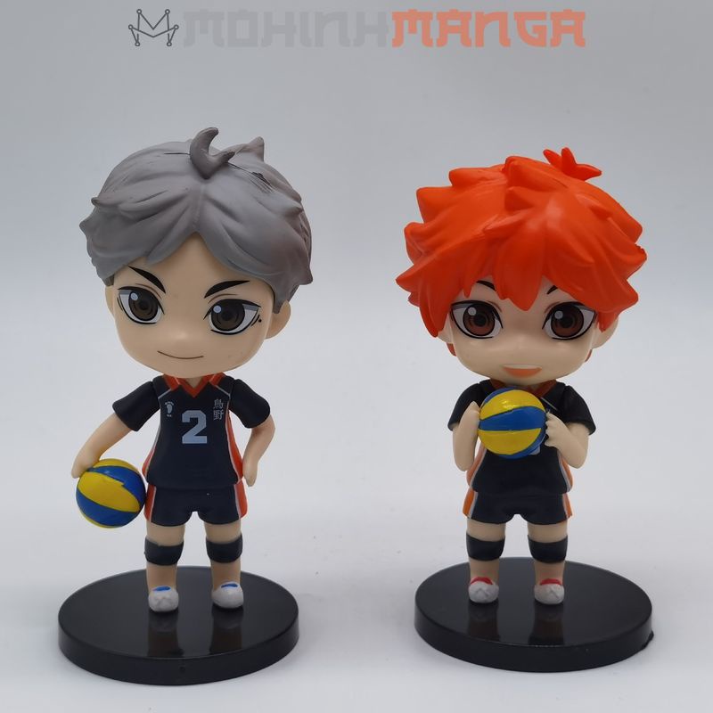 8 mô hình Haikyuu Vua bóng chuyền Sugawara Koshi Yu Nishinoya Kei Tsukishima Tobio Kageyama Shoyo Hinata Kenma Kozume