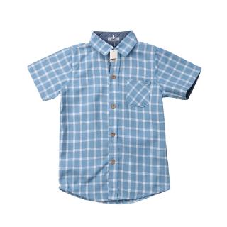 ❥Only➢Toddler Kids Baby Boys Plaid Short Sleeve T-shirt Tops Blouse Formal Clothes 3-10Y