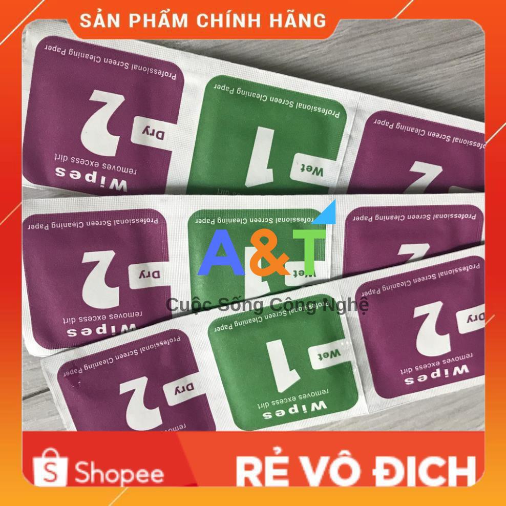 [Săn Deal 1k] Combo 2 Miếng Lau Kính 1 miếng Lau Ướt 1 miếng Lau Khô , Lau Sạch Bụi Bẩn Trên Điện Thoại