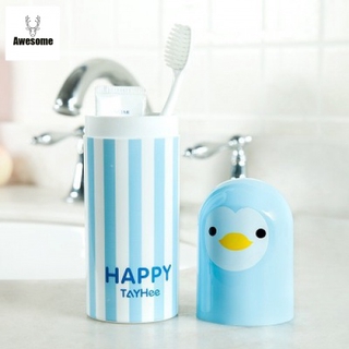 [Awesome]Du Lịch Rửa Chén Di Động, Hộp Đựng Bàn Chải Đánh Răng Nhà Vệ Sinh Phòng Tắm Rửa Phù Hợp Với Phim Hoạt Hình Sáng Tạo Cốc Bàn Chải Đánh Răng