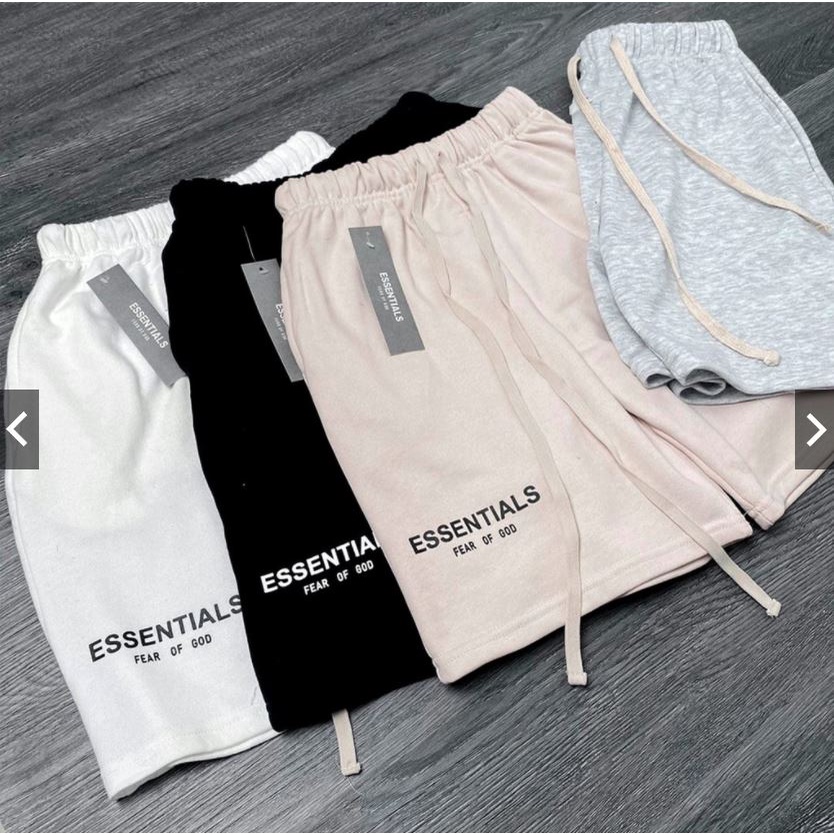 Quần Short Form Rộng Nam Nữ Unisex Esential Chất Nỉ Cao Cấp