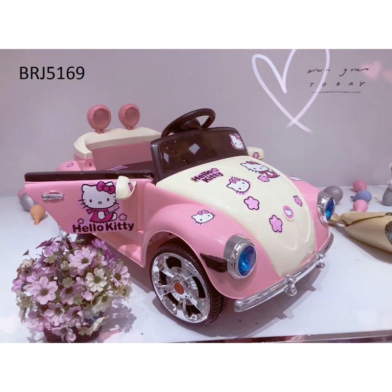 Ô tô điện trẻ em hello kitty cho bé gái siêu xinh