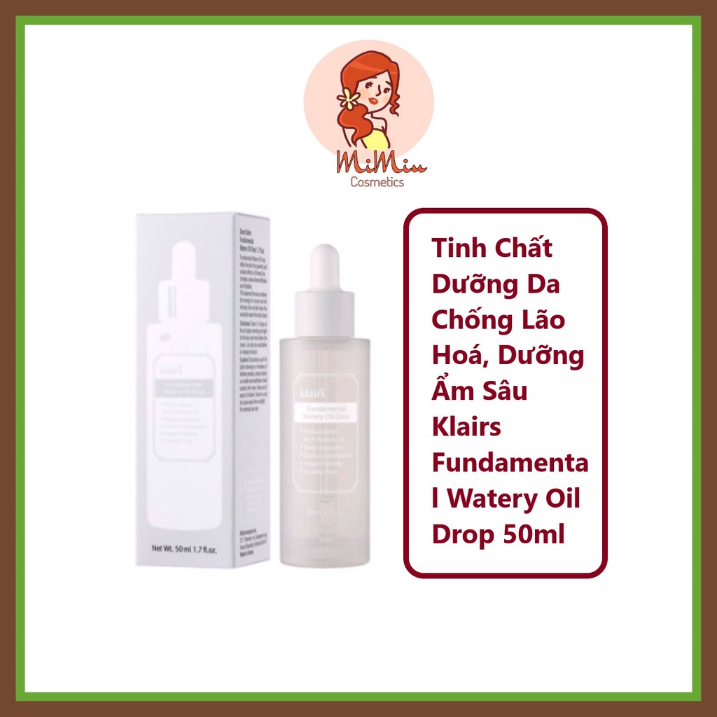 Tinh dầu dưỡng ẩm Klairs Fundamental Watery Oil Drop