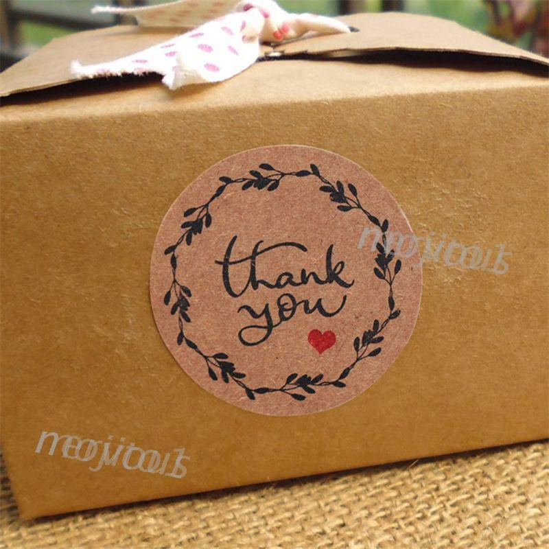 Cuộn 500 Miếng Dán Chữ Thank You 16 Thiết Kế