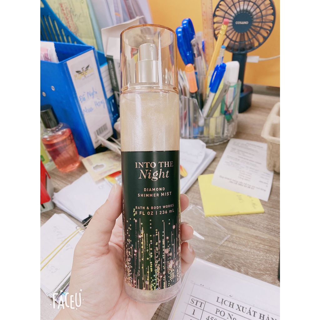 INTO THE NIGHT SHIMMER | Xịt Thơm Kim Tuyến Toàn Thân Bath & Body Works